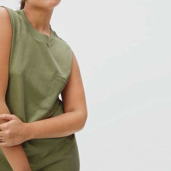 NWOT Everlane The Long Weekend Tank Dress in Artichoke Green XS - Picture 4 of 14